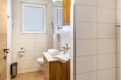 Ein Badezimmer in der Unterkunft Ferienhaus Biber