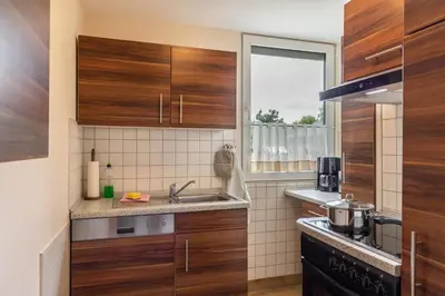 Küche/Küchenzeile in der Unterkunft Ferienhaus Jupiter