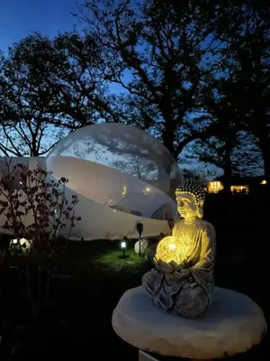 Ein Garten an der Unterkunft Bubble Tent by Reindahls