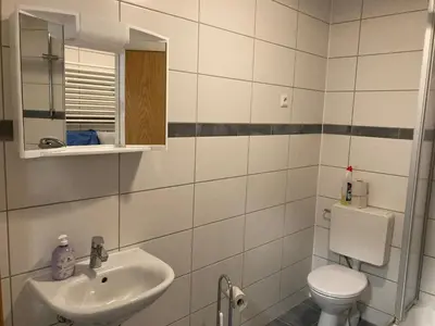 Ein Badezimmer in der Unterkunft Schulungszentrum Töplitz