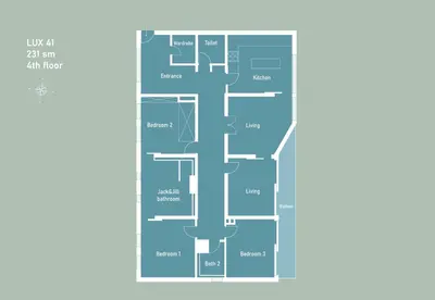 Grundriss der Unterkunft Lux 41 by Suite030