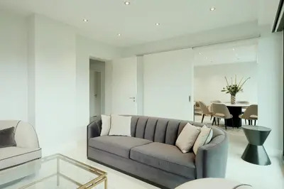 Ein Sitzbereich in der Unterkunft Lux 41 by Suite030