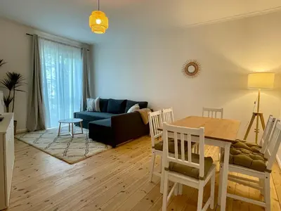 Ein Sitzbereich in der Unterkunft DeNe Living Apartments