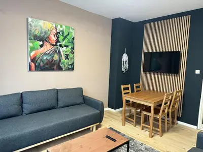 Ein Sitzbereich in der Unterkunft Choice Berlin