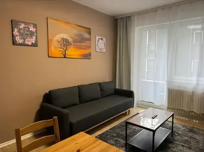 Ein Sitzbereich in der Unterkunft Choice Berlin