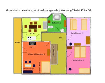 Grundriss der Unterkunft Holzhaus am See
