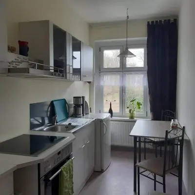 Küche/Küchenzeile in der Unterkunft Wohnung für bis zu 4 Monteure in der Nähe von Fehrbellin