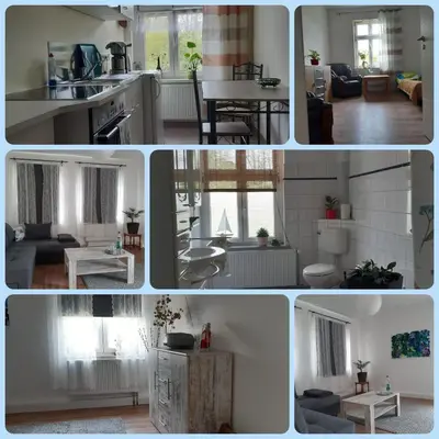 Küche/Küchenzeile in der Unterkunft Wohnung für bis zu 4 Monteure in der Nähe von Fehrbellin