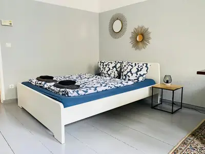 Ein Bett oder Betten in einem Zimmer der Unterkunft Gemütliche 2-Zimmer Wohnung mit kleinen Bad