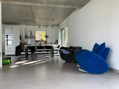 Ein Sitzbereich in der Unterkunft A cozy room in a modern House