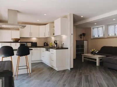 Küche/Küchenzeile in der Unterkunft Ferienhaus in Lübben am Spreeufer