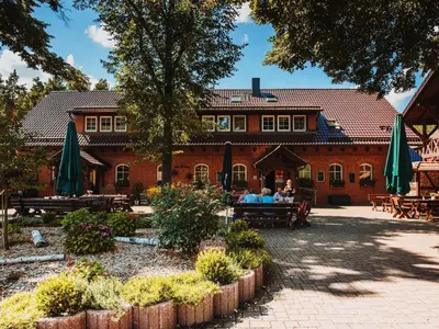 Der Swimmingpool an oder in der Nähe von Ferienhaus in Lübben am Spreeufer
