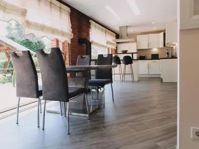 Küche/Küchenzeile in der Unterkunft Ferienhaus in Lübben am Spreeufer