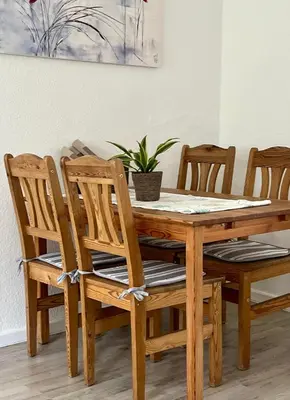 Ein Sitzbereich in der Unterkunft Zimmer in Werneuchen bei Berlin