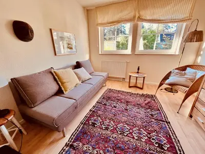 Ein Sitzbereich in der Unterkunft Landhaus Himmelpfort
