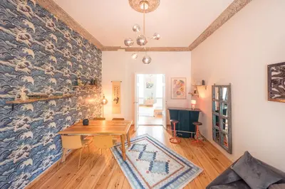 Ein Sitzbereich in der Unterkunft Design Apartments - Sanssouci, 10 Geschwister-Scholl-Straße