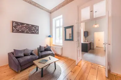 Ein Sitzbereich in der Unterkunft Design Apartments - Sanssouci, 10 Geschwister-Scholl-Straße
