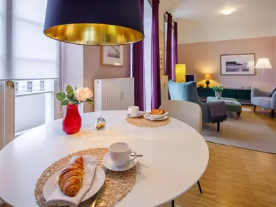 Ein Sitzbereich in der Unterkunft Nice apartment in Potsdam