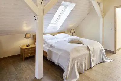 Ein Bett oder Betten in einem Zimmer der Unterkunft Alte Scheune