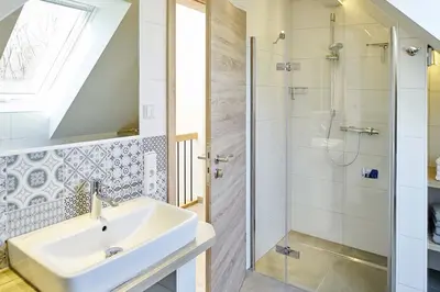 Ein Badezimmer in der Unterkunft Alte Scheune