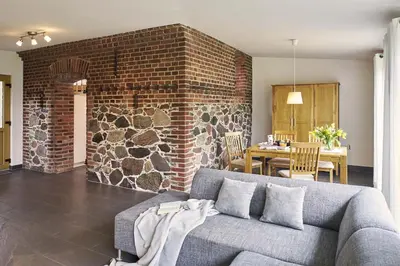 Ein Sitzbereich in der Unterkunft Sanddornhaus