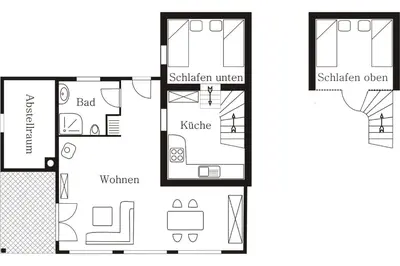 Grundriss der Unterkunft Sanddornhaus