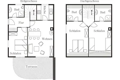 Grundriss der Unterkunft Fliederhaus