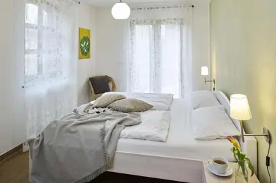 Ein Bett oder Betten in einem Zimmer der Unterkunft Holunderhaus