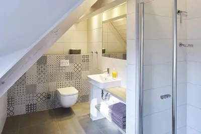 Ein Badezimmer in der Unterkunft Hexenhaus