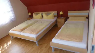 Ein Bett oder Betten in einem Zimmer der Unterkunft Haus Schwielochsee