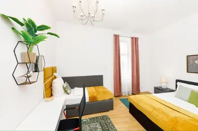 Ein Bett oder Betten in einem Zimmer der Unterkunft Great Central City Apartments Mitte Museumsinsel