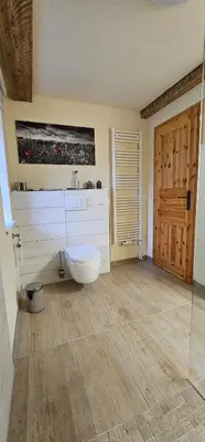 Ein Badezimmer in der Unterkunft Ferienhaus in der historischen Altstadt von Angermünde