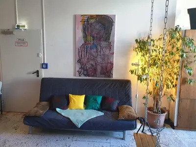 Ein Sitzbereich in der Unterkunft Einzigartiges 140qm LOFT – Party ist erlaubt!