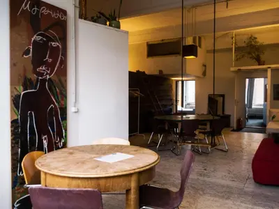 Ein Sitzbereich in der Unterkunft Einzigartiges 140qm LOFT – Party ist erlaubt!