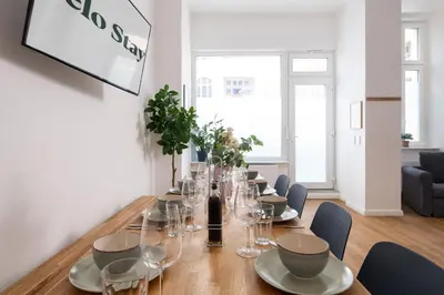 Ein Sitzbereich in der Unterkunft Im Herzen von Kreuzberg - perfekt gelegen für bis zu 8 Personen