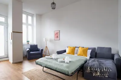 Ein Sitzbereich in der Unterkunft Im Herzen von Kreuzberg - perfekt gelegen für bis zu 8 Personen