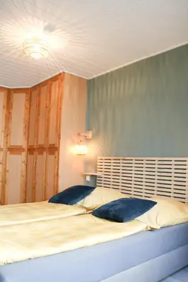 Ein Bett oder Betten in einem Zimmer der Unterkunft Das Hinterhaus