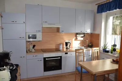 Küche/Küchenzeile in der Unterkunft Maaß'ens Ferienhaus
