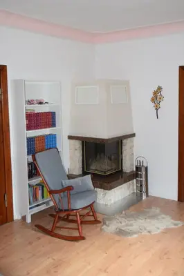 Ein Sitzbereich in der Unterkunft Maaß'ens Ferienhaus