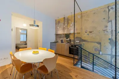 Küche/Küchenzeile in der Unterkunft Architecture Apartment in Kreuzberg