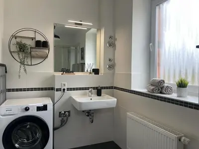 Ein Badezimmer in der Unterkunft Apartment 1 am Werlsee, Grünheide