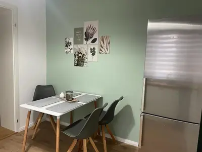 Küche/Küchenzeile in der Unterkunft Apartment 1 am Werlsee, Grünheide