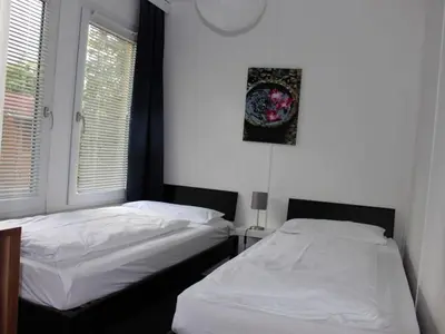 Ein Bett oder Betten in einem Zimmer der Unterkunft Bungalow Oberspreewald 3