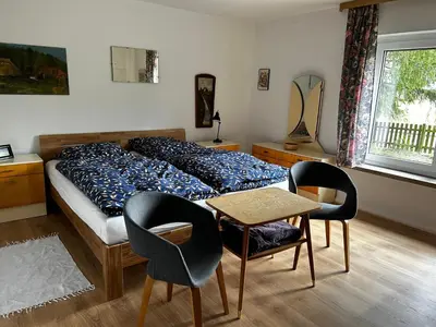 Ein Bett oder Betten in einem Zimmer der Unterkunft Urlaub im Grünen