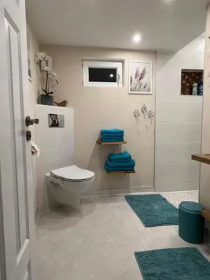 Ein Badezimmer in der Unterkunft Waldfee