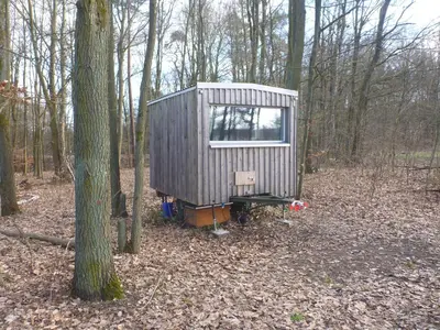 Grundriss der Unterkunft Bauwagen Schorfheide supergut isoliert ganzjährig nutzbar