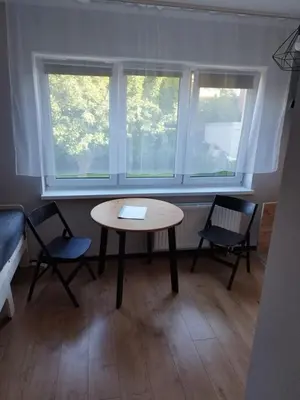 Ein Sitzbereich in der Unterkunft Gästehaus Eiche