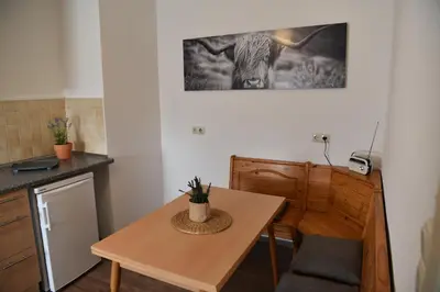 Küche/Küchenzeile in der Unterkunft Ferienwohnung am Netzener See