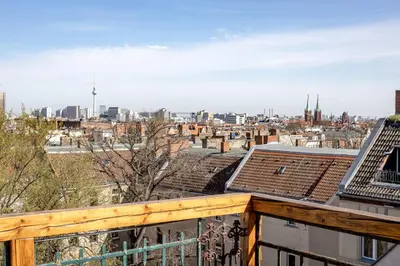 Ein allgemeiner Blick auf Berlin oder ein Stadtblick von der Ferienwohnung aus