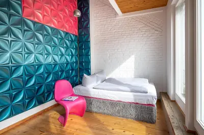 Ein Bett oder Betten in einem Zimmer der Unterkunft Top floor Penthouse with Garden